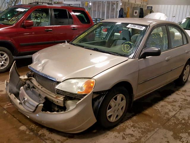 2HGES16463H904856 - 2003 HONDA CIVIC DX SILVER photo 2