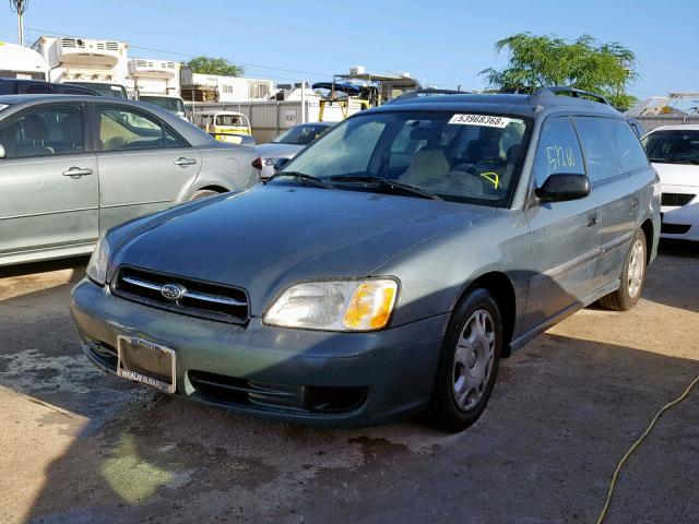 4S3BH635127303925 - 2002 SUBARU LEGACY L GREEN photo 2