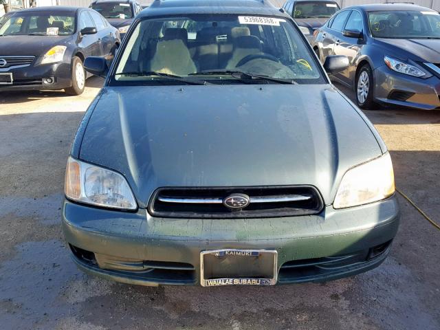 4S3BH635127303925 - 2002 SUBARU LEGACY L GREEN photo 9