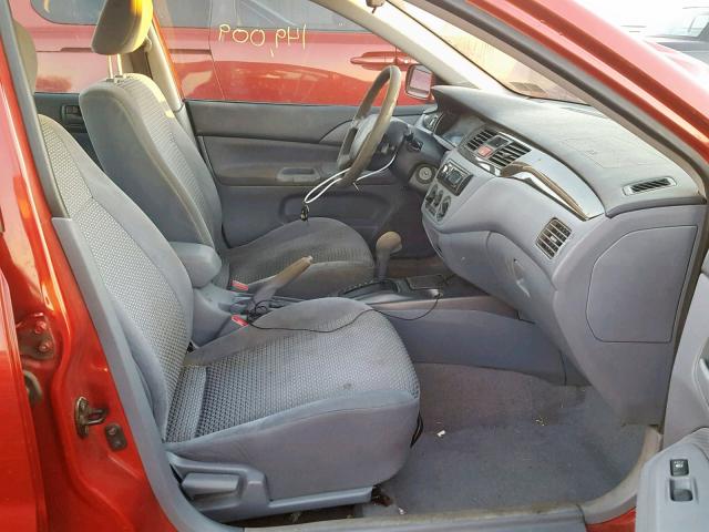 JA3AJ36E02U003044 - 2002 MITSUBISHI LANCER LS RED photo 5