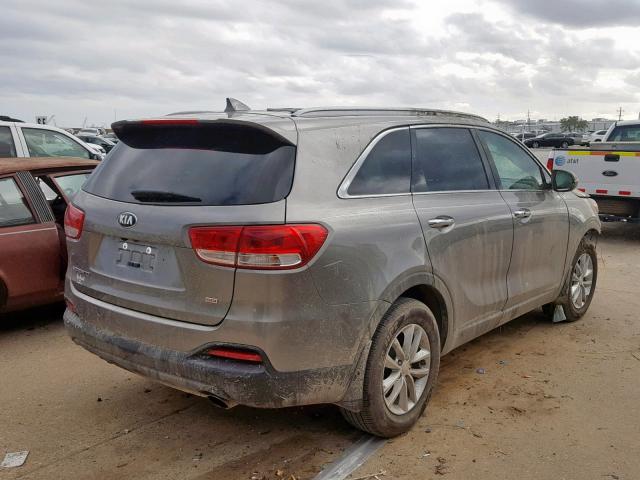 5XYPG4A33HG335124 - 2017 KIA SORENTO LX SILVER photo 4