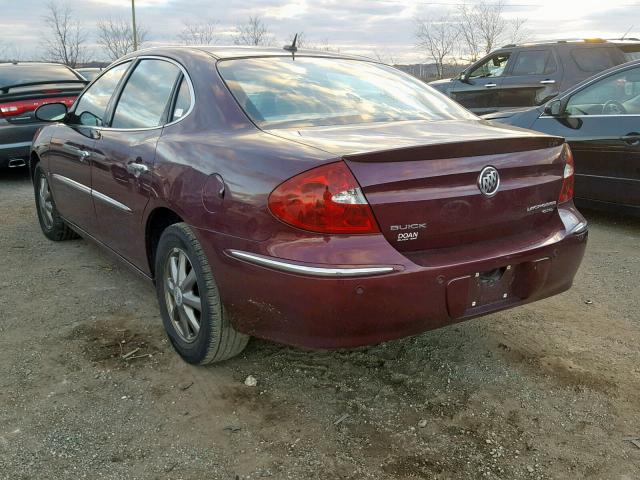 2G4WD582871156962 - 2007 BUICK LACROSSE C BURGUNDY photo 3