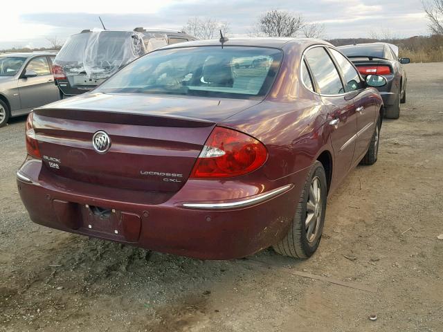 2G4WD582871156962 - 2007 BUICK LACROSSE C BURGUNDY photo 4