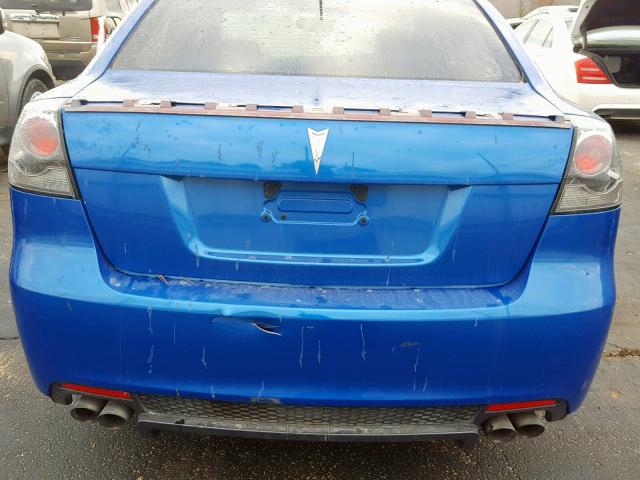 6G2EC57Y79L177637 - 2009 PONTIAC G8 GT BLUE photo 9