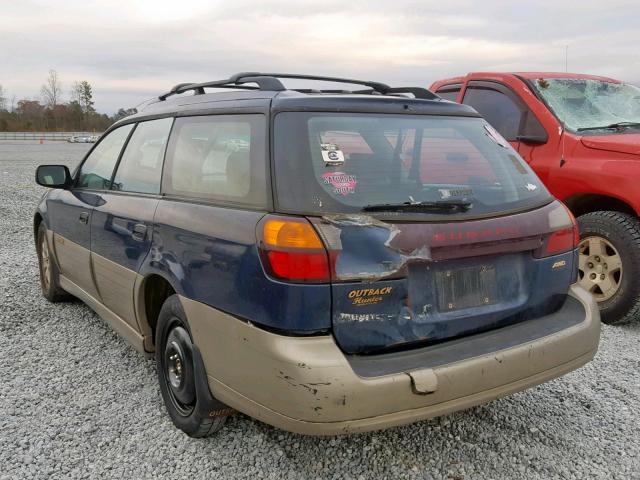 4S3BH665017603062 - 2001 SUBARU LEGACY OUT BLUE photo 3