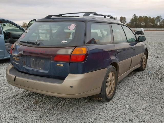 4S3BH665017603062 - 2001 SUBARU LEGACY OUT BLUE photo 4