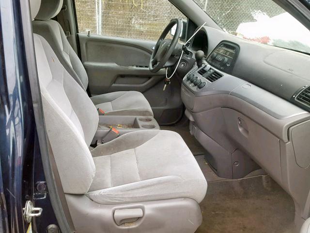 5FNRL3H24AB087846 - 2010 HONDA ODYSSEY LX BLUE photo 5