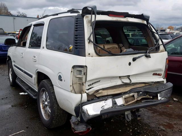 1GKEK13Z23J132602 - 2003 GMC YUKON WHITE photo 3