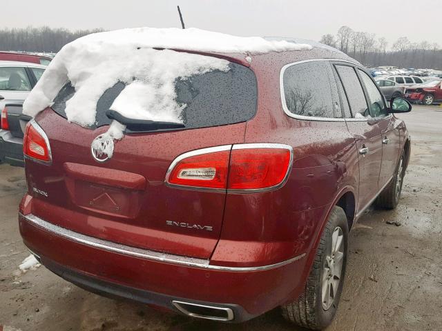 5GAKRBKDXHJ117943 - 2017 BUICK ENCLAVE RED photo 4