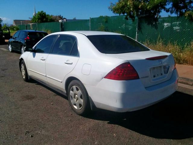 1HGCM56486A086154 - 2006 HONDA ACCORD LX WHITE photo 3