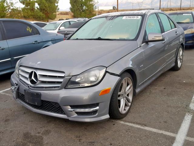 WDDGF4HB5CR223537 - 2012 MERCEDES-BENZ C 250 GRAY photo 2