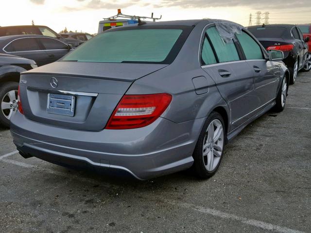 WDDGF4HB5CR223537 - 2012 MERCEDES-BENZ C 250 GRAY photo 4