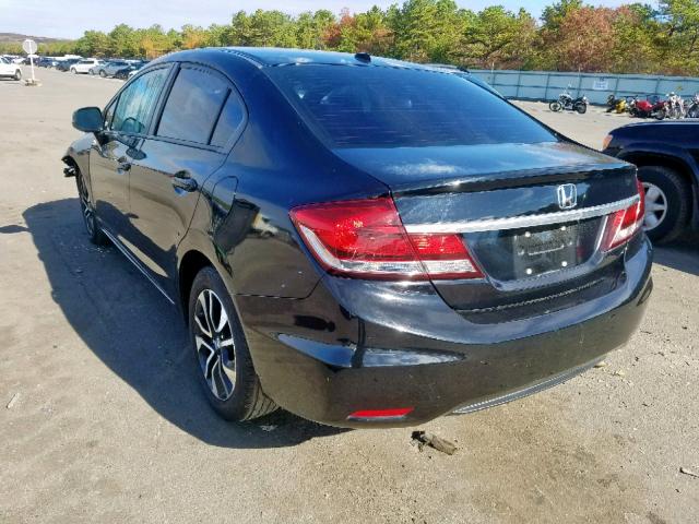 2HGFB2F87DH502505 - 2013 HONDA CIVIC EX BLACK photo 3