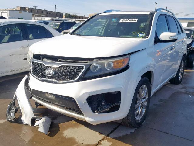 5XYKW4A23BG128390 - 2011 KIA SORENTO SX WHITE photo 2