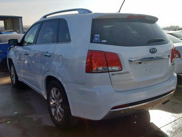 5XYKW4A23BG128390 - 2011 KIA SORENTO SX WHITE photo 3