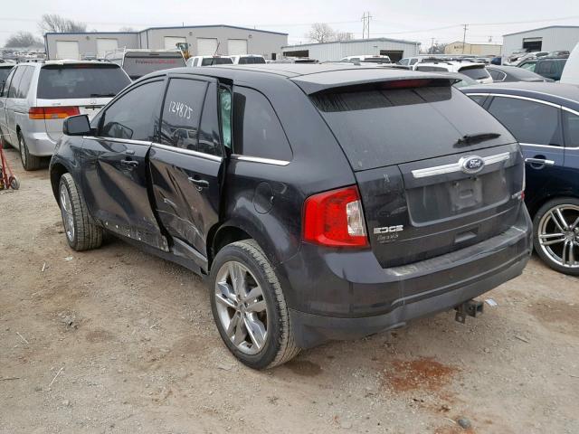 2FMDK4KC6BBA15996 - 2011 FORD EDGE LIMIT BLACK photo 3