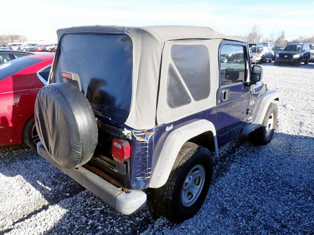 1J4FA39S55P306097 - 2005 JEEP WRANGLER X BLUE photo 4