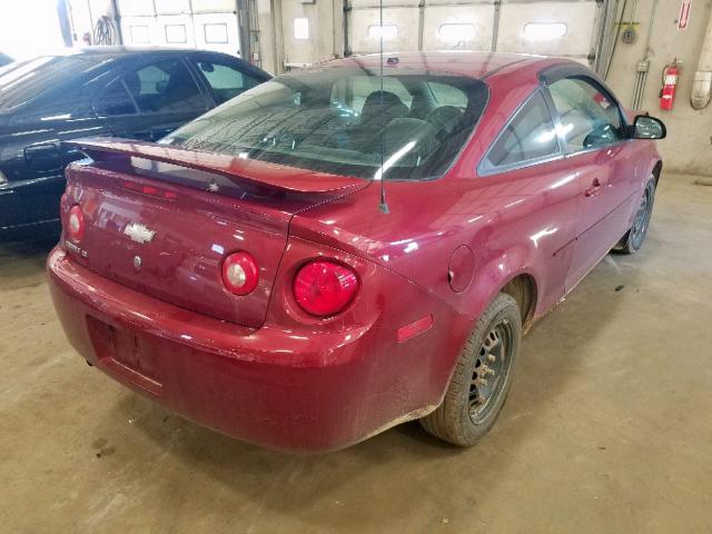 1G1AL18F387174232 - 2008 CHEVROLET COBALT LT RED photo 4