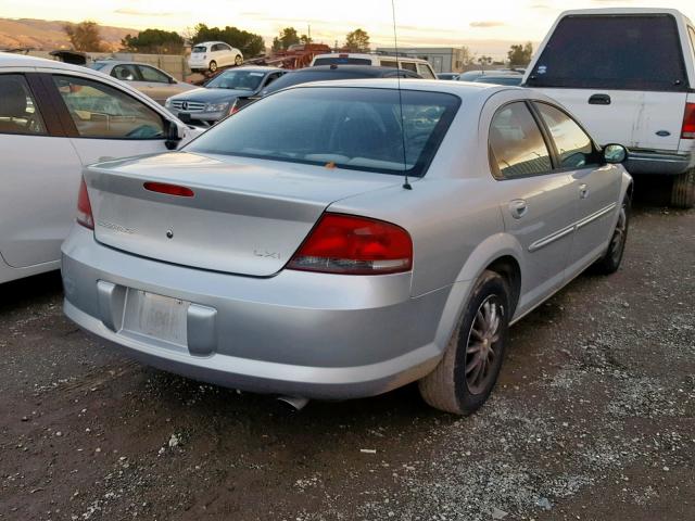 1C3AL56U61N521669 - 2001 CHRYSLER SEBRING LX SILVER photo 4