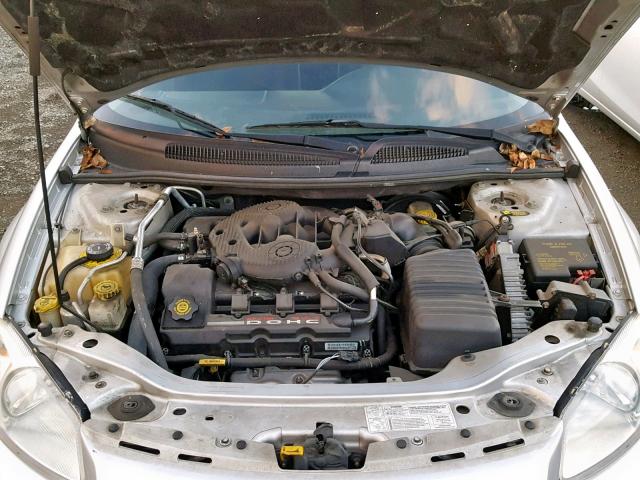 1C3AL56U61N521669 - 2001 CHRYSLER SEBRING LX SILVER photo 7