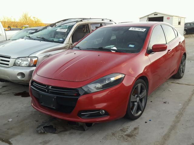 1C3CDFEB5FD224322 - 2015 DODGE DART GT RED photo 2