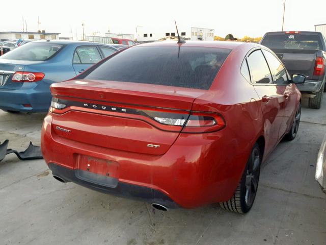 1C3CDFEB5FD224322 - 2015 DODGE DART GT RED photo 4