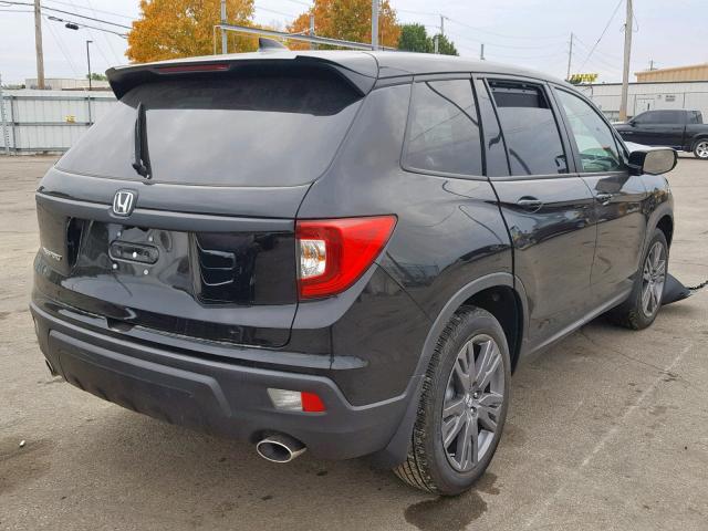 5FNYF7H53KB004641 - 2019 HONDA PASSPORT E BLACK photo 4