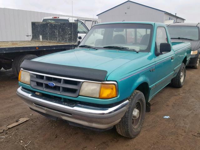 1FTCR10U4PPA60232 - 1993 FORD RANGER TEAL photo 2