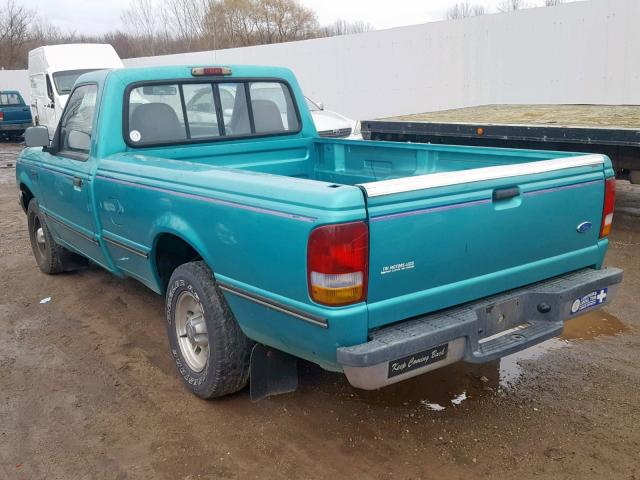 1FTCR10U4PPA60232 - 1993 FORD RANGER TEAL photo 3