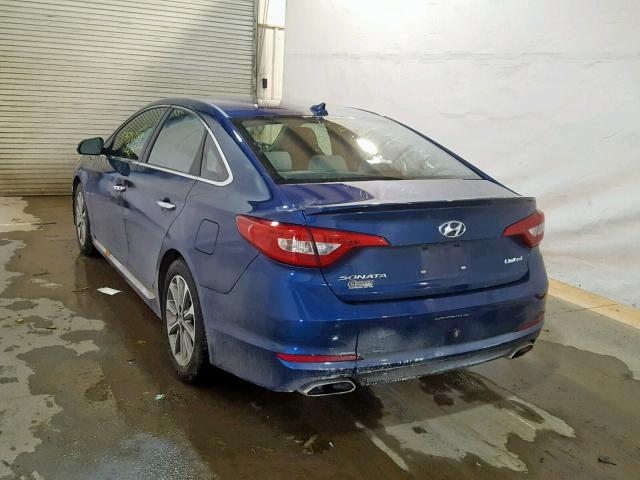 5NPE34AF6HH542953 - 2017 HYUNDAI SONATA SPO BLUE photo 3