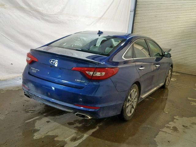 5NPE34AF6HH542953 - 2017 HYUNDAI SONATA SPO BLUE photo 4