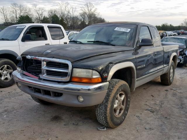 1B7GG23Y9VS242207 - 1997 DODGE DAKOTA BLACK photo 2