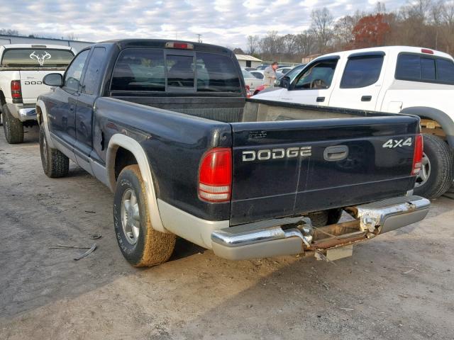 1B7GG23Y9VS242207 - 1997 DODGE DAKOTA BLACK photo 3