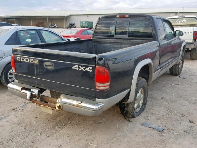 1B7GG23Y9VS242207 - 1997 DODGE DAKOTA BLACK photo 4