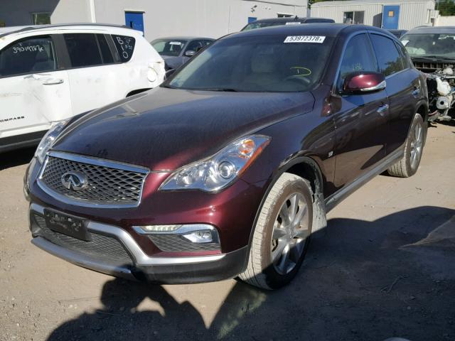 JN1BJ0RP5HM380269 - 2017 INFINITI QX50 BURGUNDY photo 2