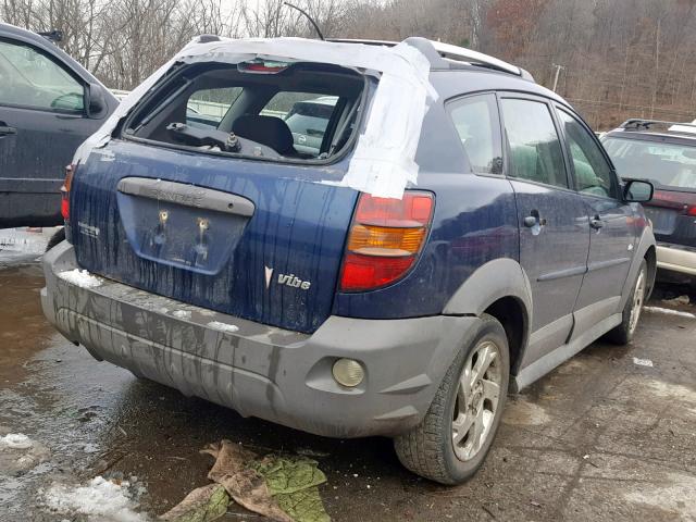 5Y2SL62824Z456377 - 2004 PONTIAC VIBE BLUE photo 4