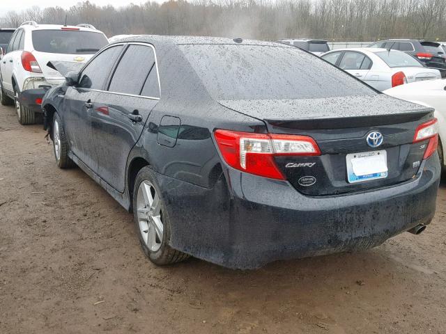 4T1BD1FK5EU124577 - 2014 TOYOTA CAMRY HYBR BLACK photo 3