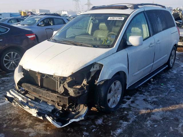 5N1BV28U94N335890 - 2004 NISSAN QUEST S WHITE photo 2