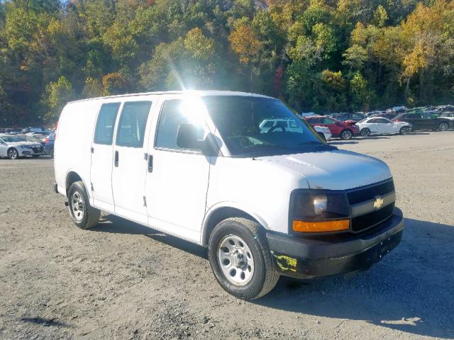 1GCSGAFX9D1118613 - 2013 CHEVROLET EXPRESS G1 WHITE photo 1