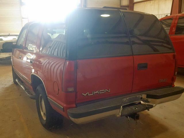 1GKEC13R0XJ724468 - 1999 GMC YUKON RED photo 3