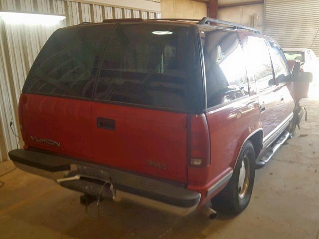 1GKEC13R0XJ724468 - 1999 GMC YUKON RED photo 4