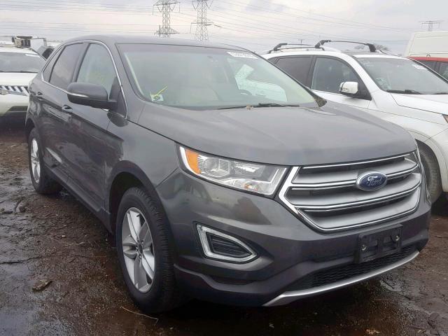 2FMTK4J89FBB16853 - 2015 FORD EDGE SEL GRAY photo 1