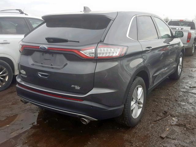 2FMTK4J89FBB16853 - 2015 FORD EDGE SEL GRAY photo 4