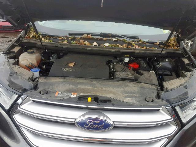 2FMTK4J89FBB16853 - 2015 FORD EDGE SEL GRAY photo 7