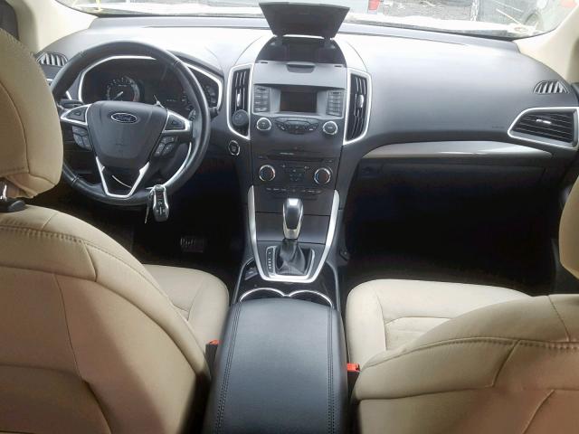 2FMTK4J89FBB16853 - 2015 FORD EDGE SEL GRAY photo 9