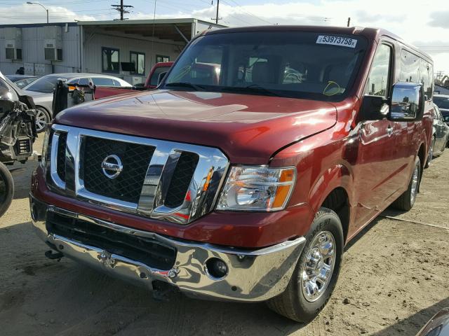 5BZAF0AA2GN855516 - 2016 NISSAN NV 3500 RED photo 2