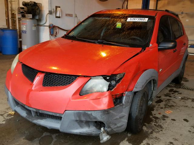 5Y2SL628X3Z412660 - 2003 PONTIAC VIBE RED photo 2