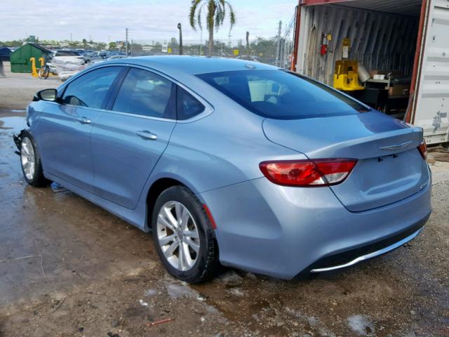 1C3CCCAB3FN622937 - 2015 CHRYSLER 200 LIMITE BLUE photo 3