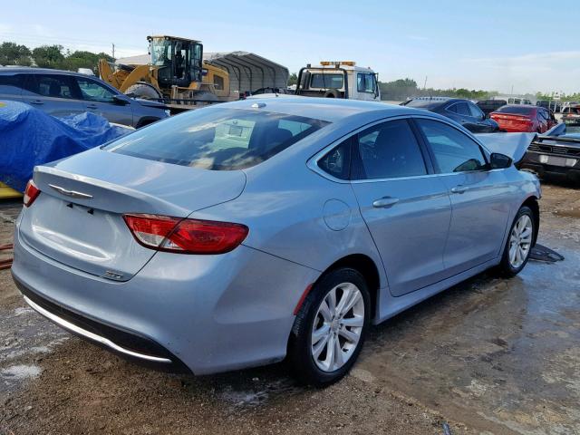 1C3CCCAB3FN622937 - 2015 CHRYSLER 200 LIMITE BLUE photo 4