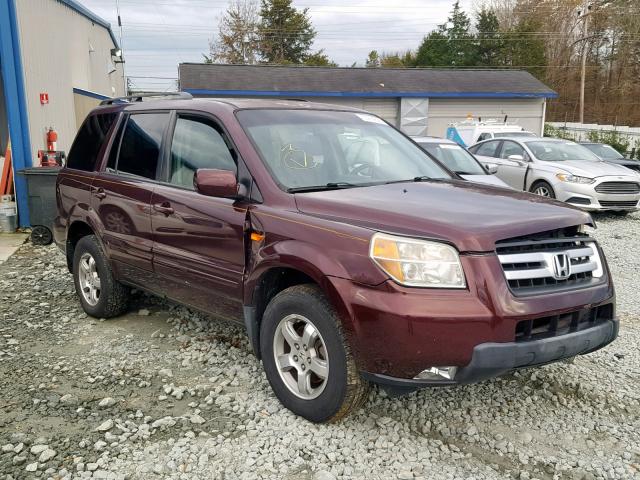 5FNYF283X8B004677 - 2008 HONDA PILOT SE BURGUNDY photo 1